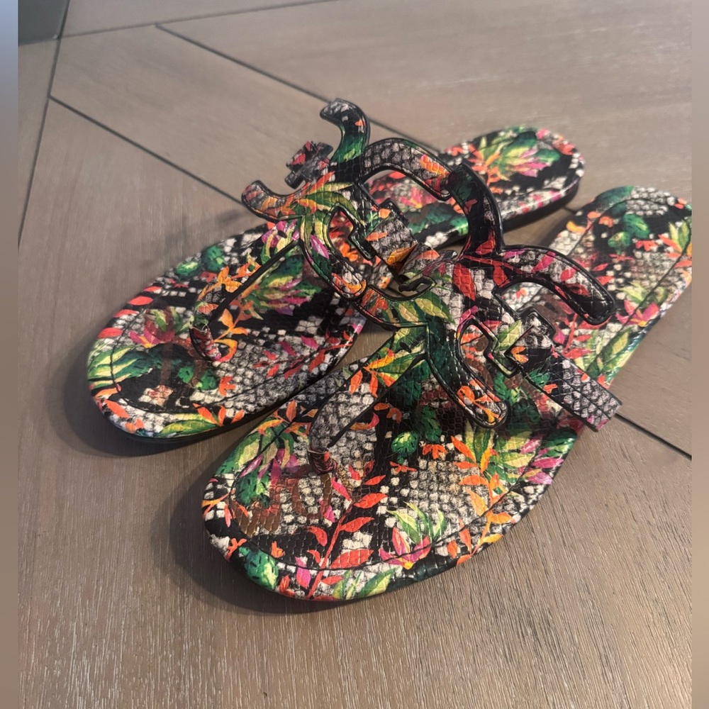 Sam Edelman Carter Sandals - Multicolor Floral Snake-Print - Picture 5 of 12